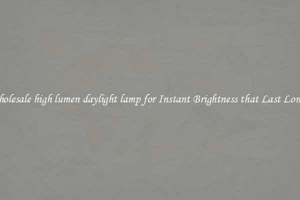 Wholesale high lumen daylight lamp for Instant Brightness that Last Longer
