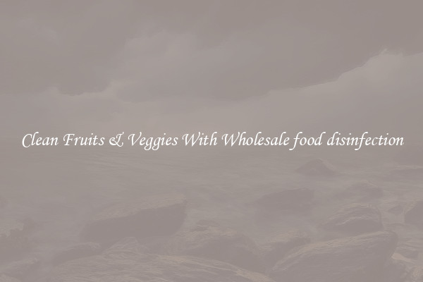 Clean Fruits & Veggies With Wholesale food disinfection