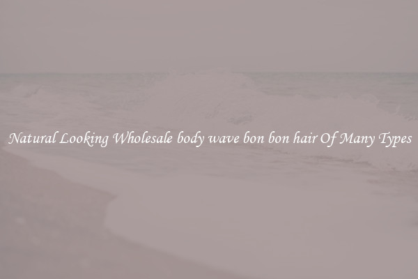 Natural Looking Wholesale body wave bon bon hair Of Many Types