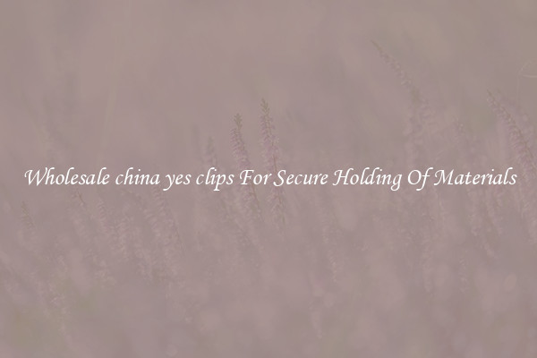 Wholesale china yes clips For Secure Holding Of Materials