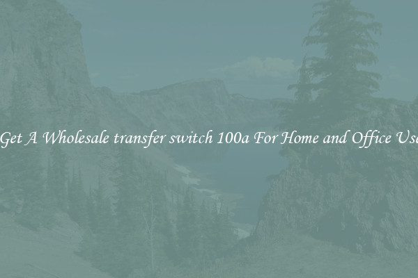 Get A Wholesale transfer switch 100a For Home and Office Use