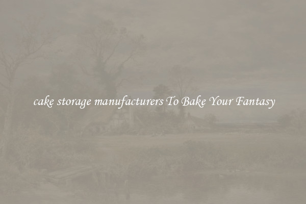 cake storage manufacturers To Bake Your Fantasy