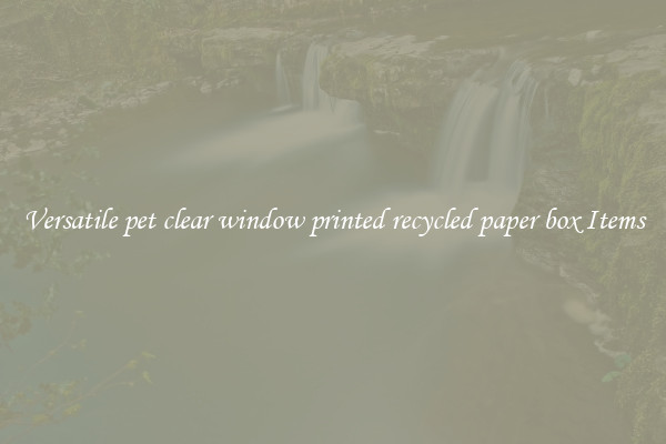 Versatile pet clear window printed recycled paper box Items