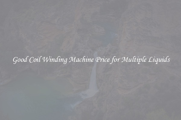 Good Coil Winding Machine Price for Multiple Liquids