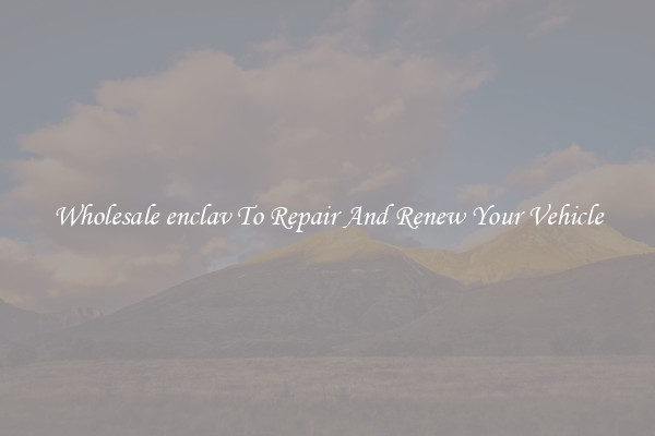 Wholesale enclav To Repair And Renew Your Vehicle