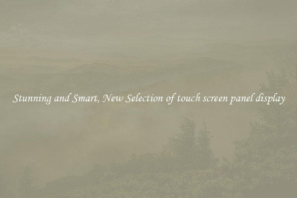 Stunning and Smart, New Selection of touch screen panel display