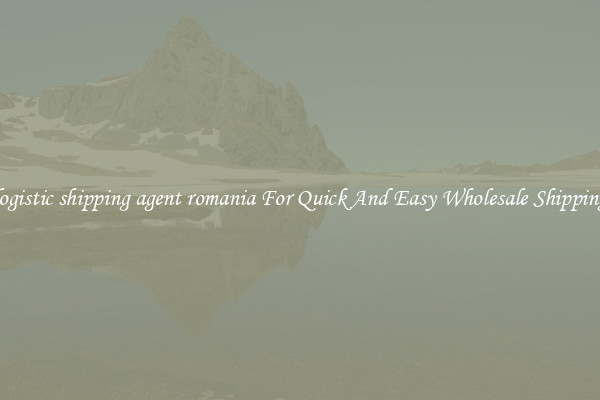 logistic shipping agent romania For Quick And Easy Wholesale Shipping